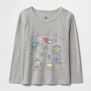 GAP Gray SPACE IS COOL Long Sleeve Tee NWT Size 2 years